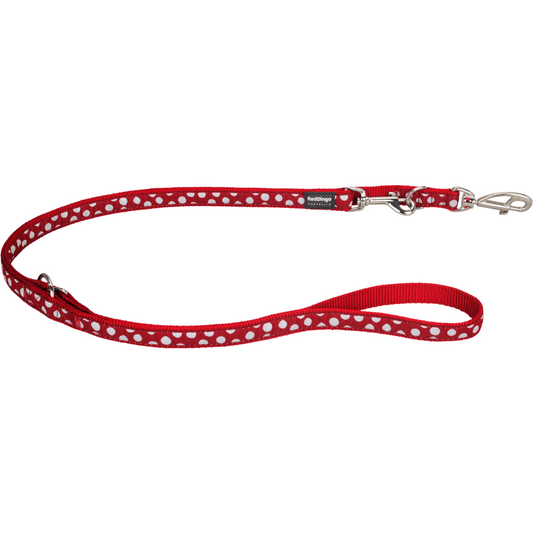 Smycz Multi White Spots in Red